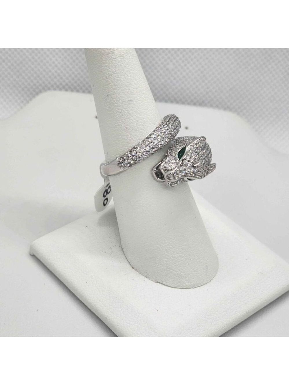 BRAND NEW   Sterling Silver 925 Panther w/ Cubic Zirconia Stones  Ring